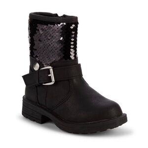 Sequin Nicole Miller Buckle Boots Toddler Sz 6